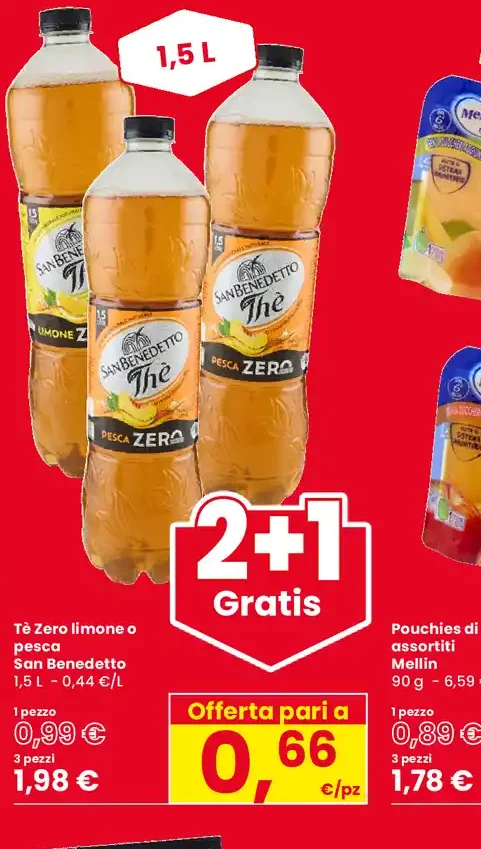 Tè zero limone o pesca