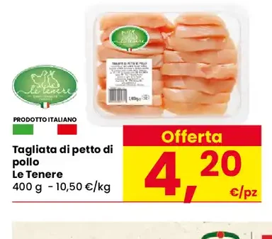 Tagliata di petto di pollo Le Tenere