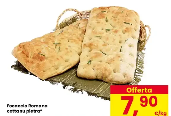 Focaccia Romana cotta su pietra