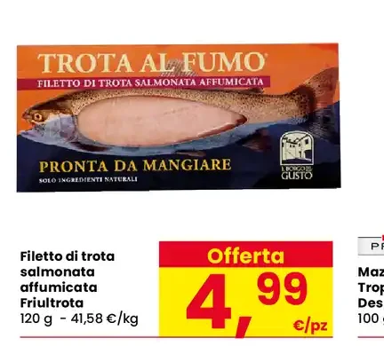 Filetto di trota salmonata affumicata