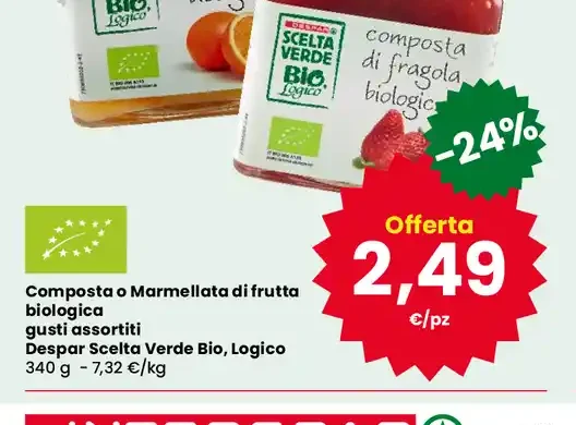 Composta o marmellata di frutta biologica