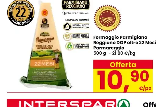Formaggio Parmigiano Reggiano DOP oltre 22 mesi