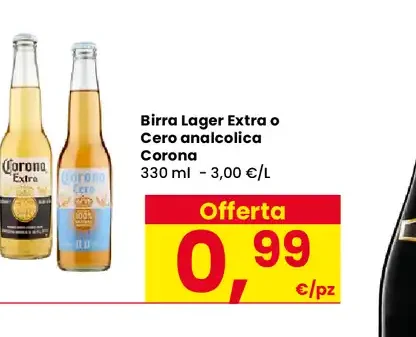 Birra Lager Extra o Cero analcolica