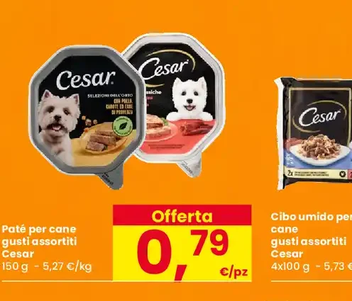 Paté per cane gusti assortiti Cesar