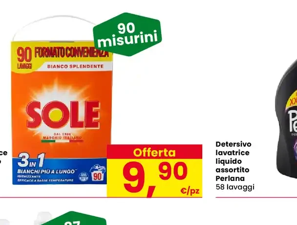Detersivo lavatrice in polvere Sole