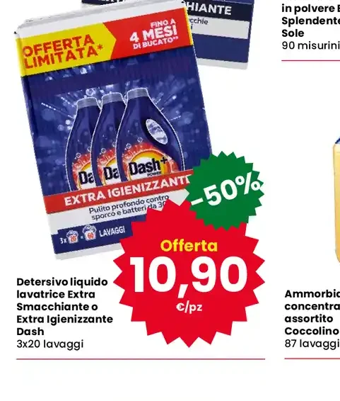 Detersivo liquido lavatrice Dash
