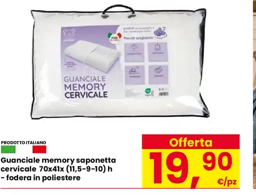 Guanciale memory saponetta cervicale