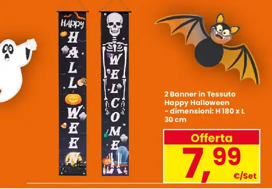 Banner in tessuto Happy Halloween
