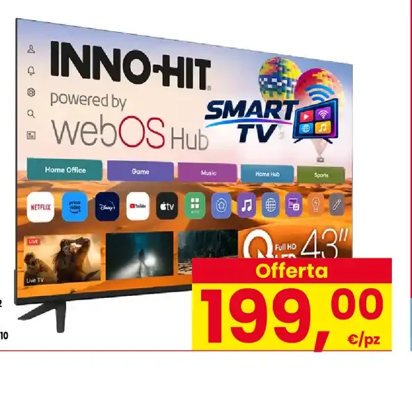 Smart TV Inno-Hit 43” QLED WebOS