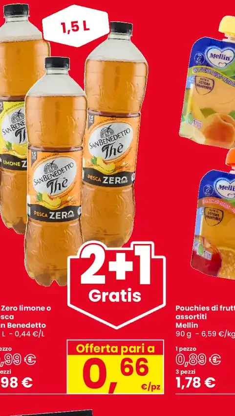 Tè zero limone o pesca 1,5 L