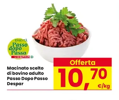 Macinato scelto di bovino adulto Passo Dopo Passo Despar