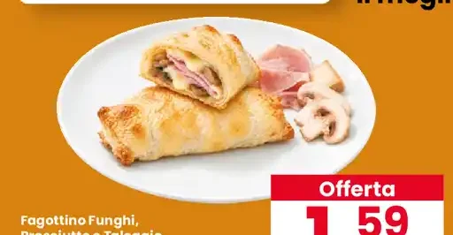 Fagottino funghi, prosciutto e taleggio