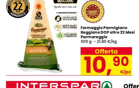 Formaggio Parmigiano Reggiano DOP oltre 22 mesi