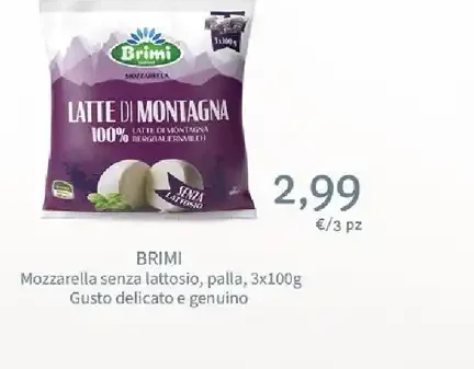 Mozzarella senza lattosio