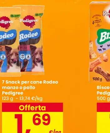 Snack per cane Rodeo manzo o pollo Pedigree