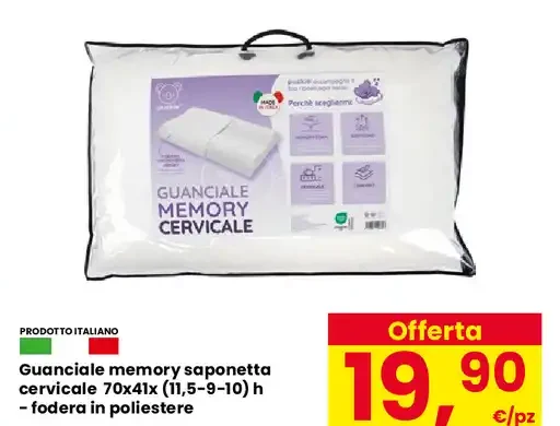 Guanciale memory saponetta cervicale