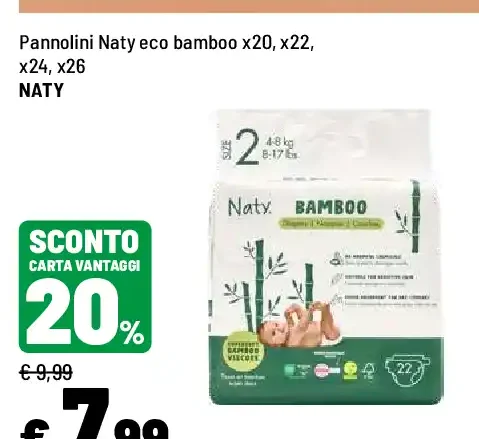 Pannolini Naty eco bamboo