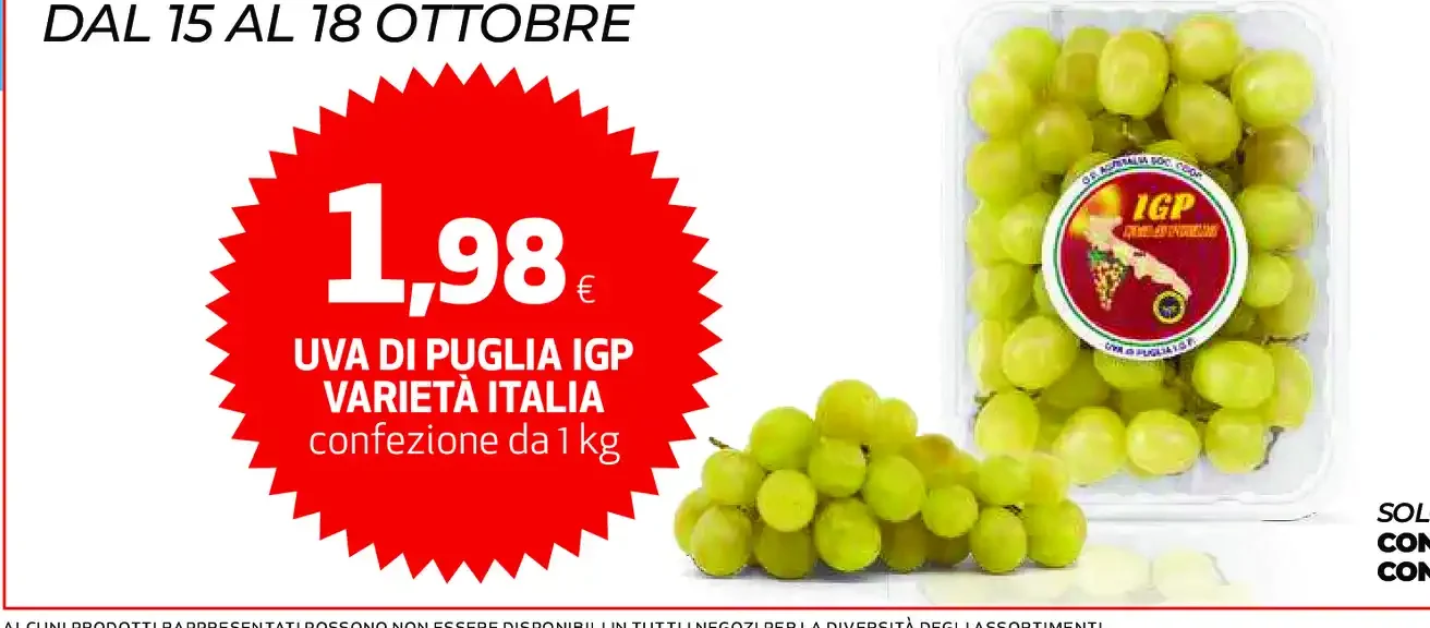 Uva di Puglia IGP varietà Italia