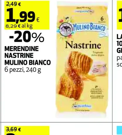 Merendine Nastrine Mulino Bianco