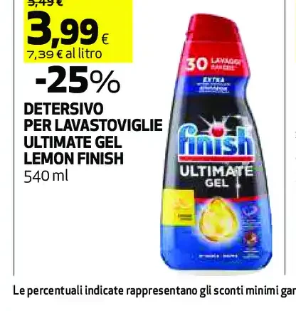 Detersivo per lavastoviglie Ultimate Gel Lemon Finish