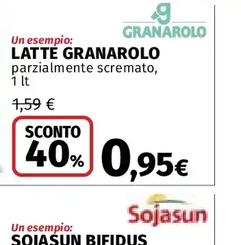 Latte Granarolo parzialmente scremato