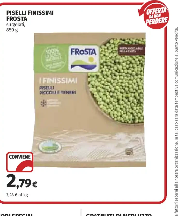 Piselli finissimi surgelati