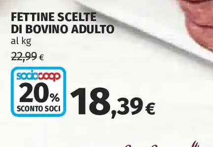Fettine scelte di bovino adulto