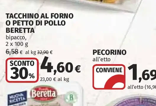 Tacchino al forno o petto di pollo Beretta