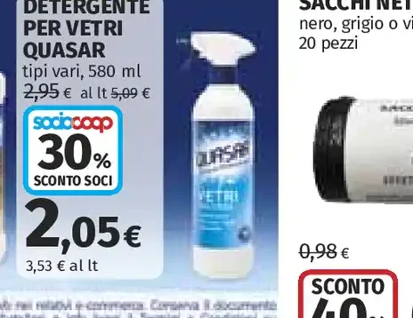 Detergente per vetri Quasar
