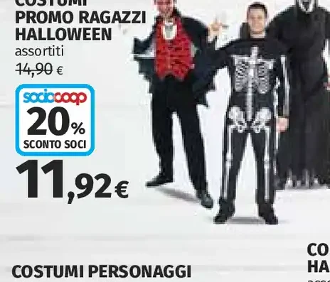 Costumi promo ragazzi Halloween