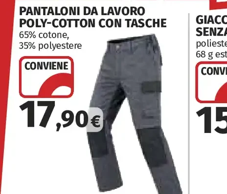 Pantaloni da lavoro poly-cotton con tasche