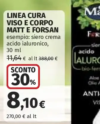 Siero crema acida ialuronico Matt e Forsan