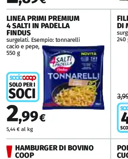 Tonnarelli 4 salti in padella Findus