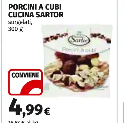 Porcini a cubi cucina Sartor