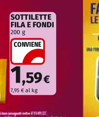 Sottilette fila e fondi
