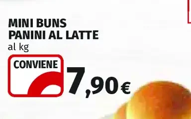 Mini buns panini al latte