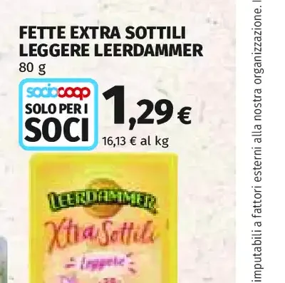 Fette extra sottili leggere Leerdammer