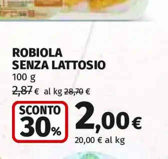 Robiola senza lattosio