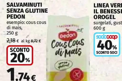 Salvamuniti senza glutine Pedon