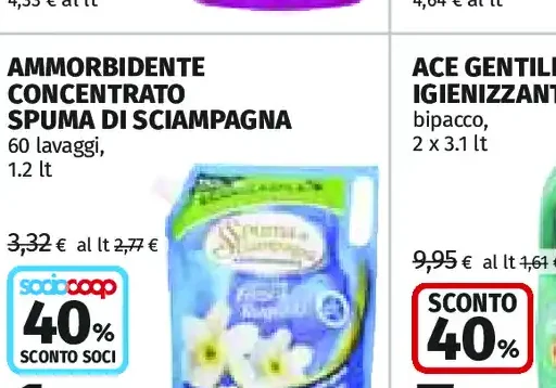 Ammorbidente concentrato Spuma di Sciampagna