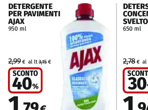 Detergente per pavimenti Ajax