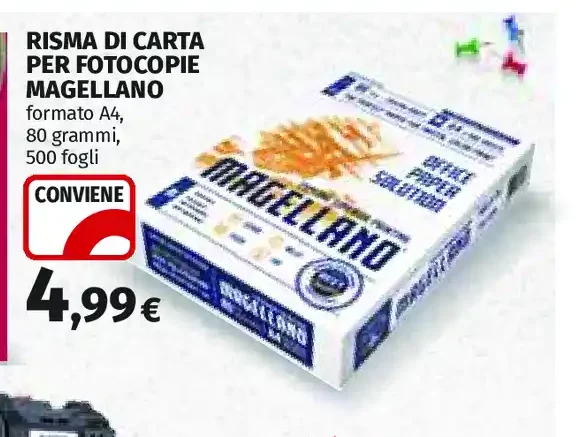 Risma di carta per fotocopie Magellano