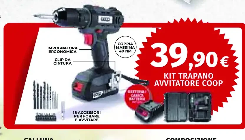 Kit trapano avvitatore Coop