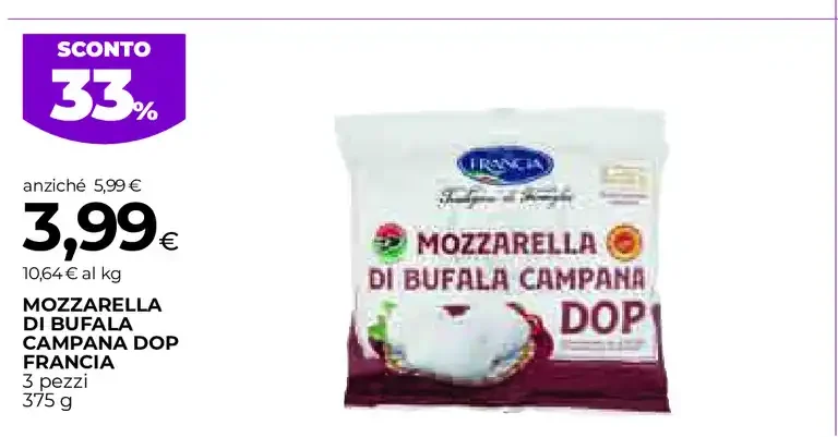 Mozzarella di bufala Campana DOP Francia
