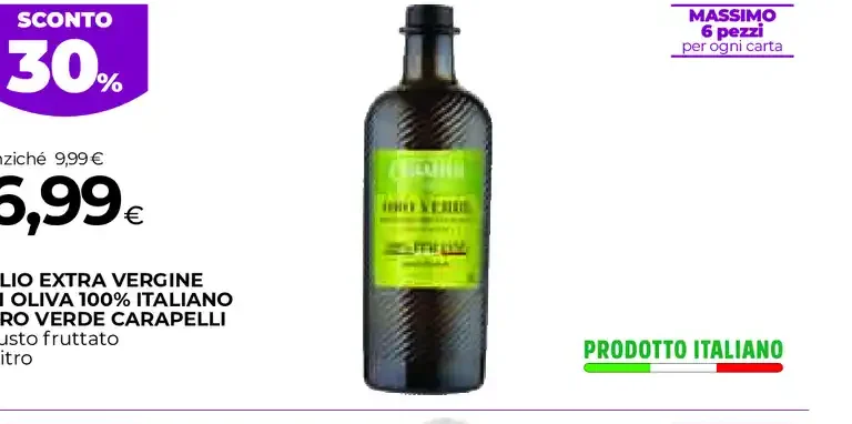 Olio extra vergine di oliva 100% italiano Oro Verde Carapelli
