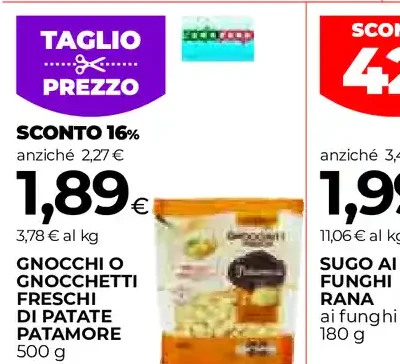 Gnocchi o gnocchetti freschi di patate Patamore