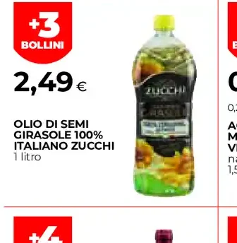 Olio di semi di girasole 100% italiano Zucchi