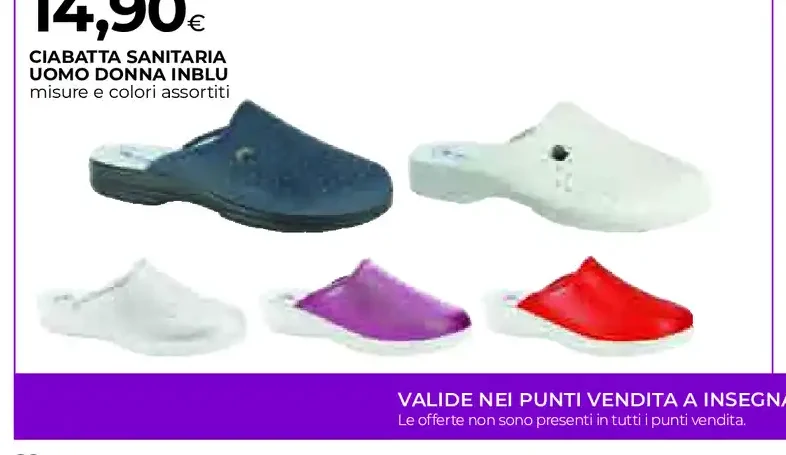 Ciabatta sanitaria uomo donna Inblu