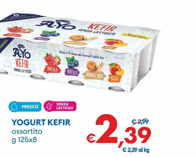 Yogurt kefir assortito