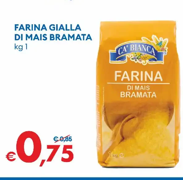 Farina gialla di mais bramata